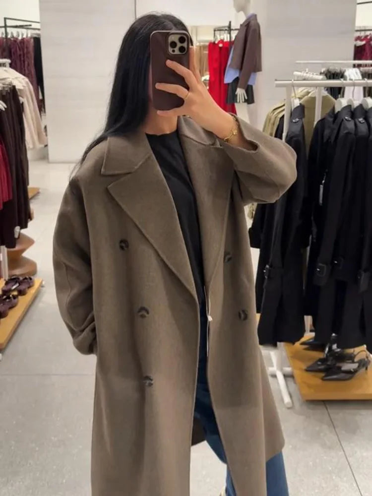 Camille Double-Breasted Wool Coat