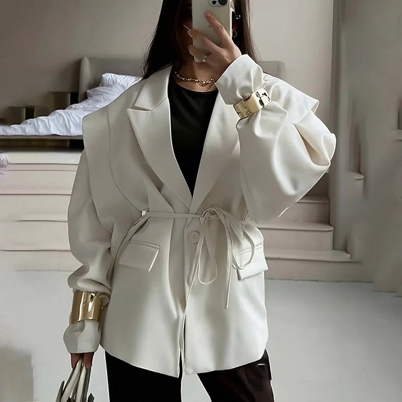 Zekye Luxury Belted Blazer