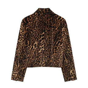 Milan Leopard Velvet Blazer