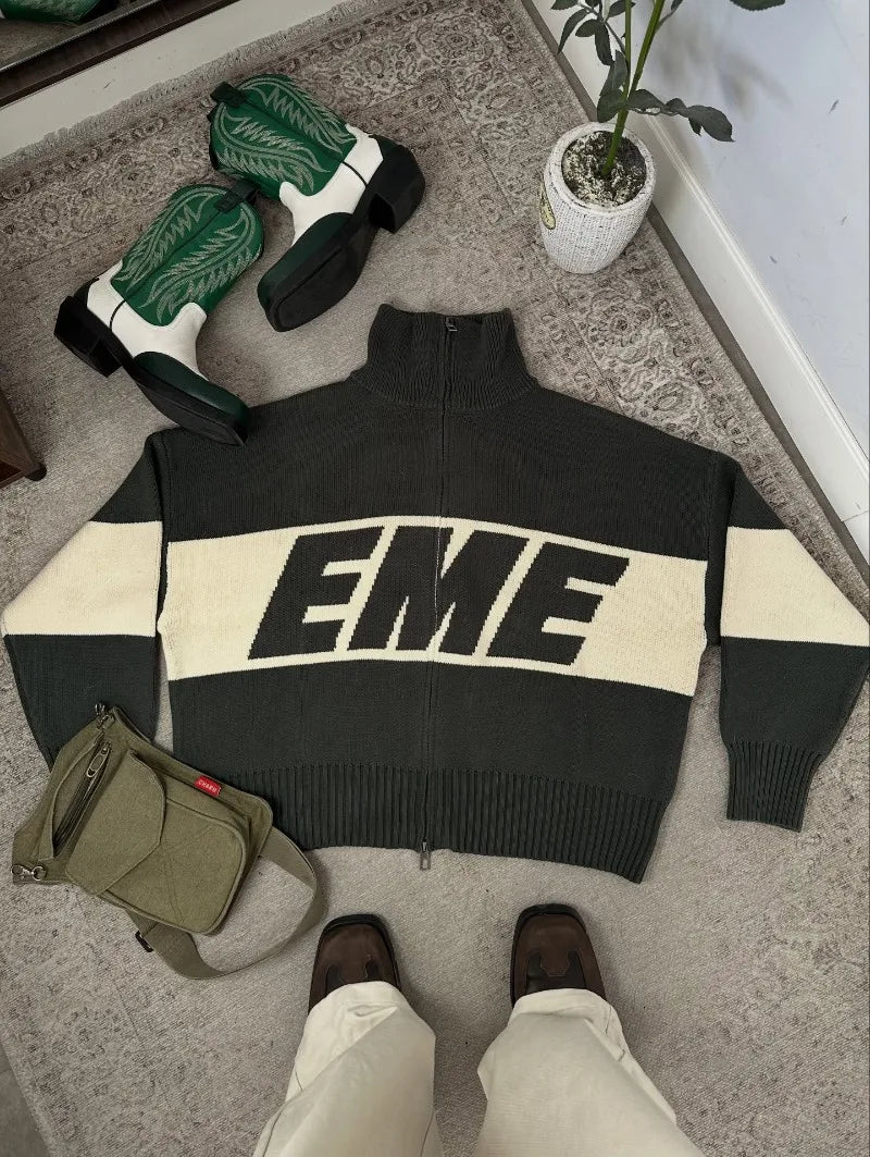 Oversized Zip Knit Sweater