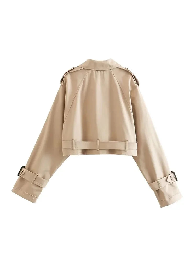 Élodie Cropped Trench Jacket