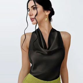 Sienna Satin Halter Top