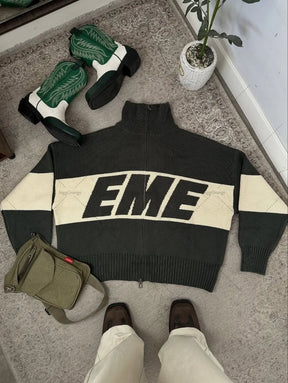 Oversized Zip Knit Sweater