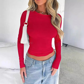 Livia Long Sleeve Crop Top