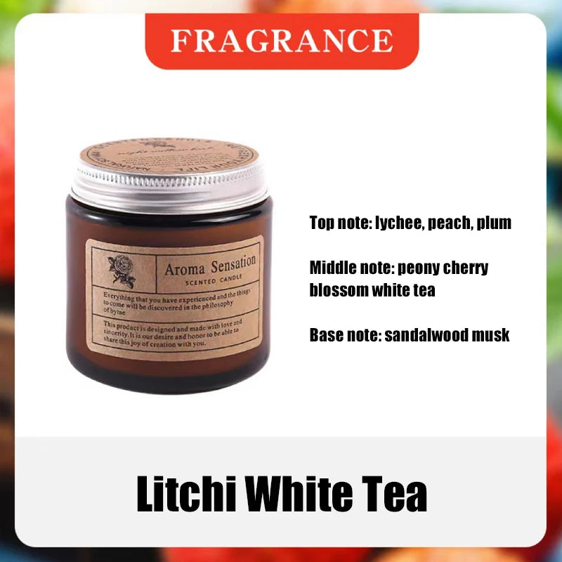 Amber Glass Soy Candle