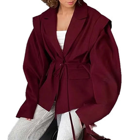 Zekye Luxury Belted Blazer