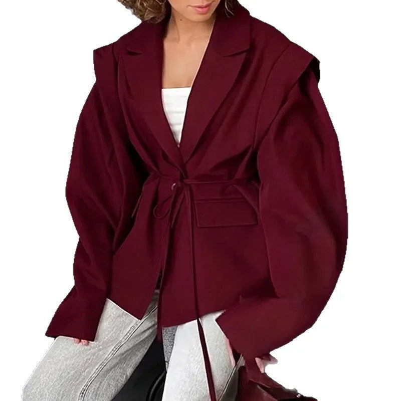 Zekye Luxury Belted Blazer