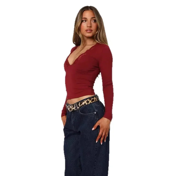 Renée Lace Trim Top