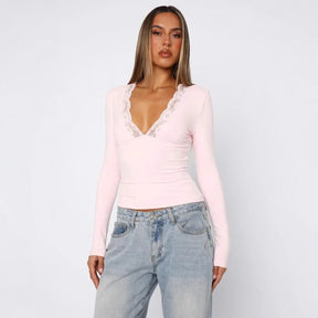 Renée Lace Trim Top