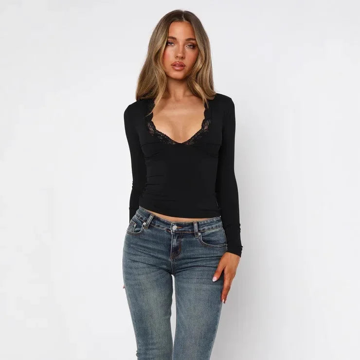 Renée Lace Trim Top