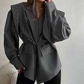 Zekye Luxury Belted Blazer