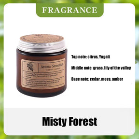 Amber Glass Soy Candle