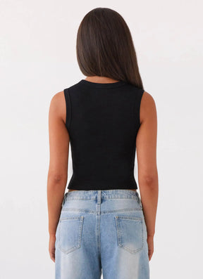 Noa Buttoned Crop Vest