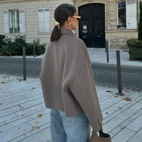 Ava Button-Up Wool Jacket