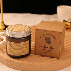 Amber Glass Soy Candle