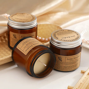 Amber Glass Soy Candle