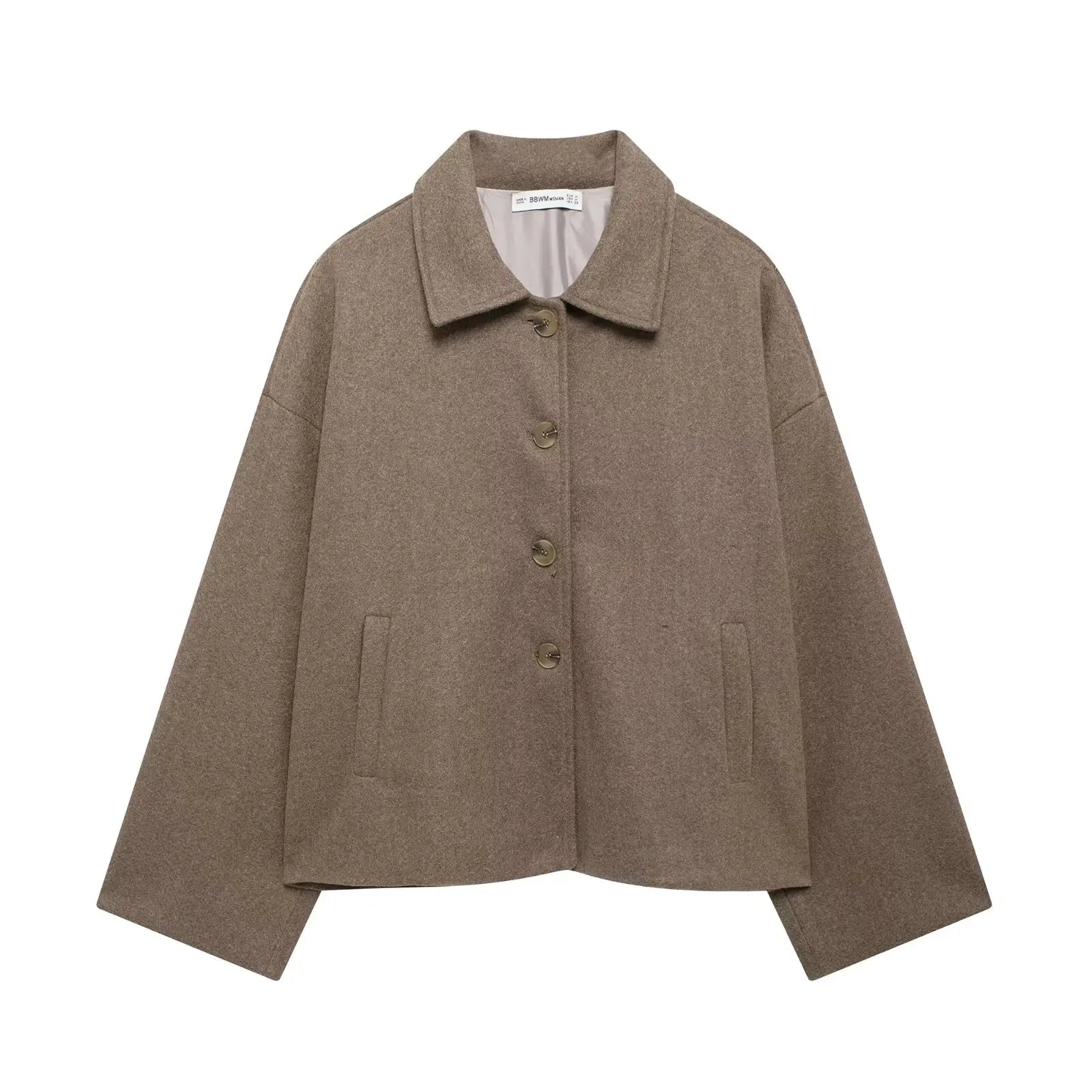 Ava Button-Up Wool Jacket