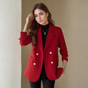 Classic Double-Breasted Wool Blazer