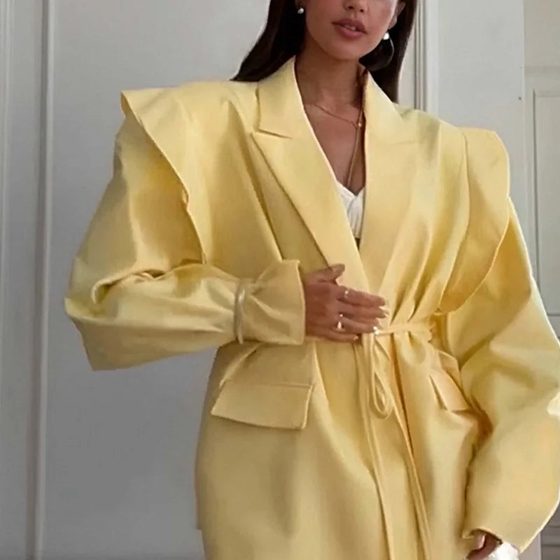 Zekye Luxury Belted Blazer