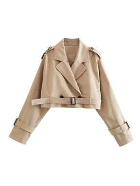 Élodie Cropped Trench Jacket