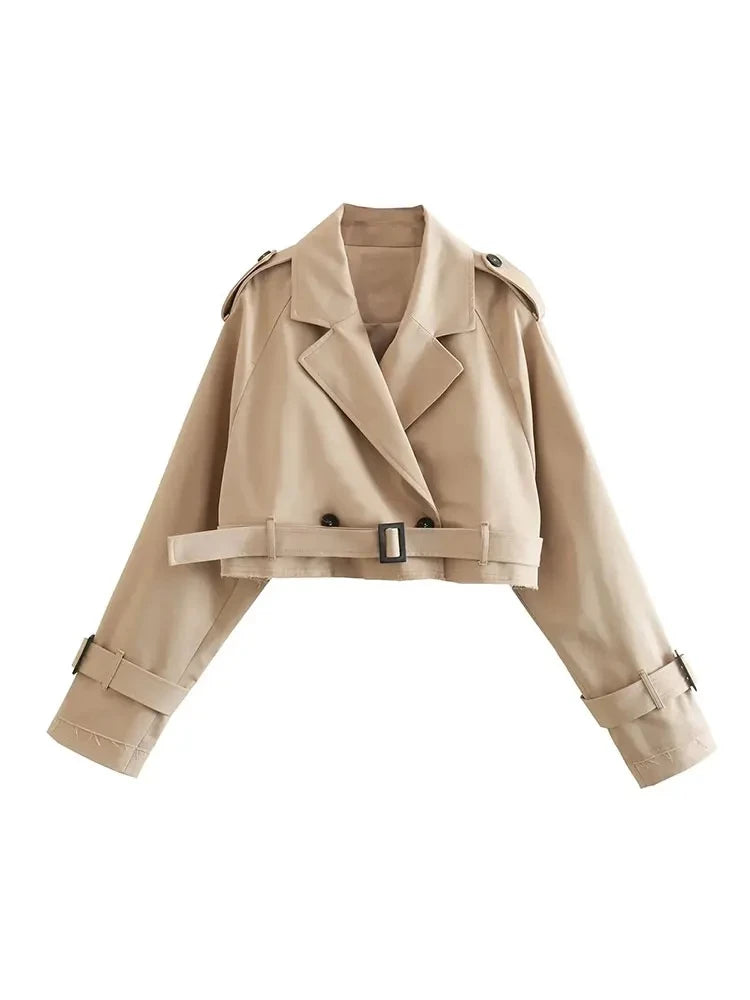 Élodie Cropped Trench Jacket