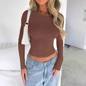 Livia Long Sleeve Crop Top