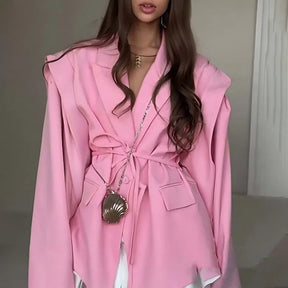 Zekye Luxury Belted Blazer