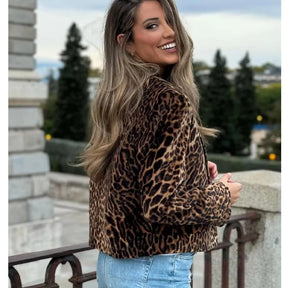 Milan Leopard Velvet Blazer