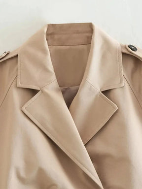 Élodie Cropped Trench Jacket