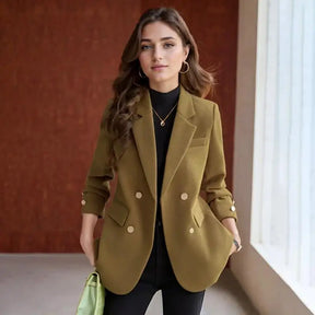 Classic Double-Breasted Wool Blazer