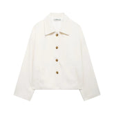 Ava Button-Up Wool Jacket