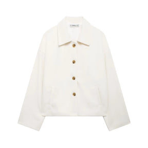 Ava Button-Up Wool Jacket