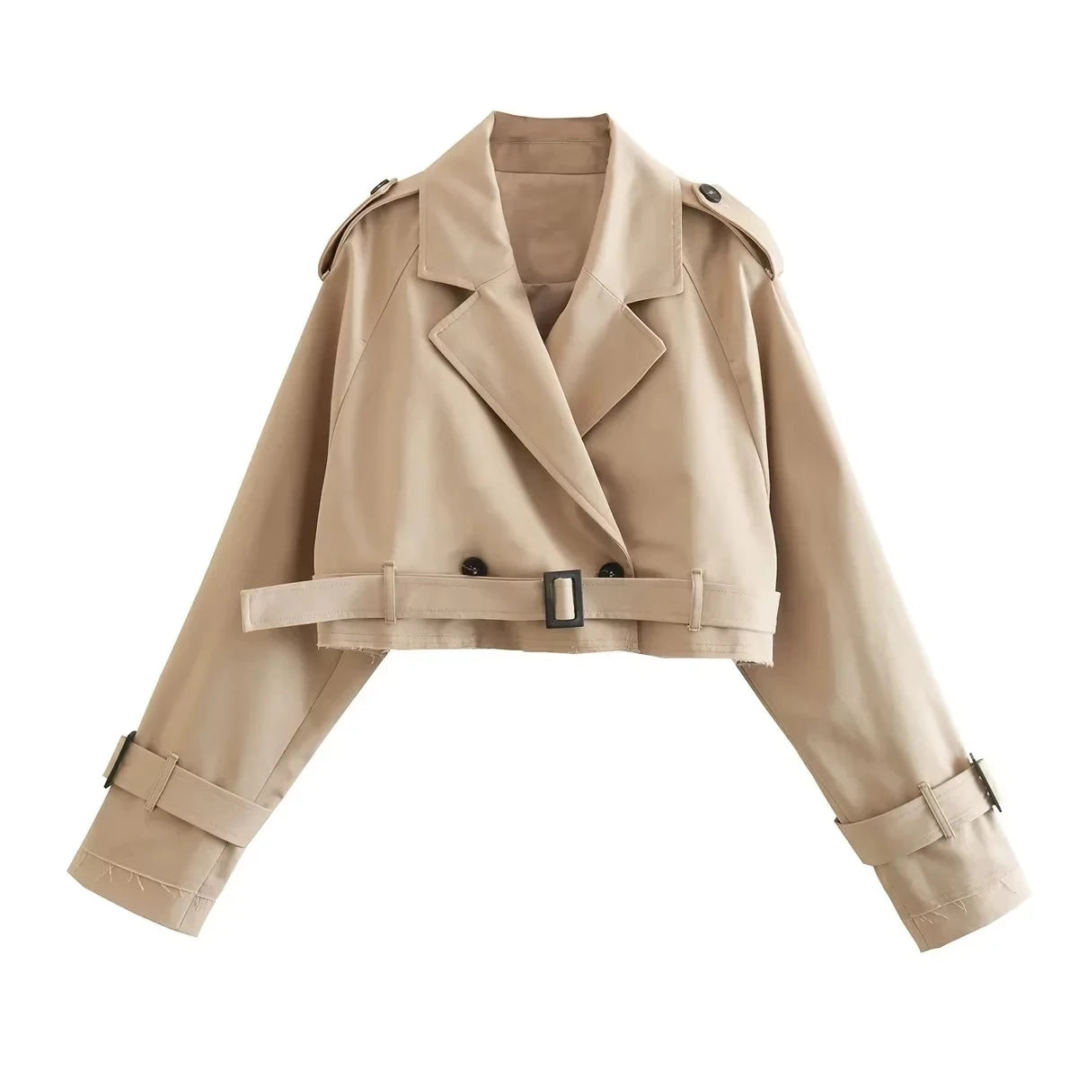 Élodie Cropped Trench Jacket