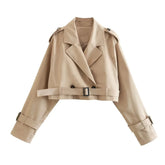 Élodie Cropped Trench Jacket