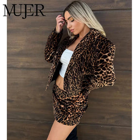 Milan Leopard Velvet Blazer