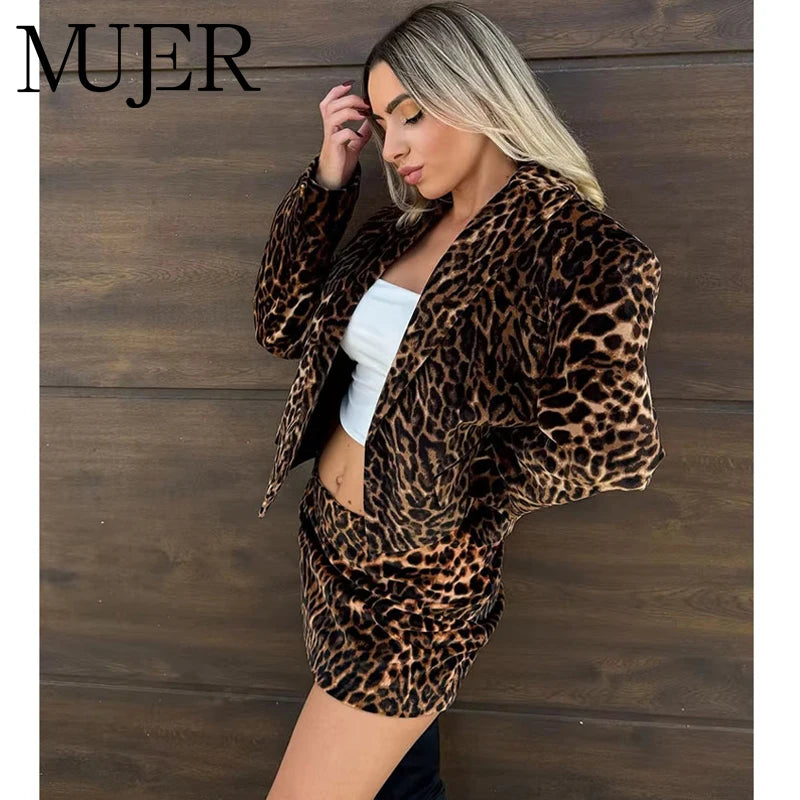 Milan Leopard Velvet Blazer