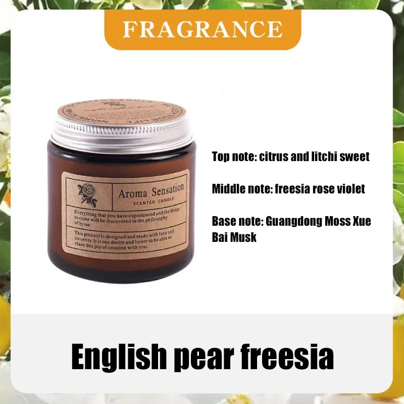 Amber Glass Soy Candle