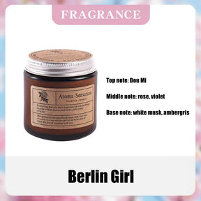 Amber Glass Soy Candle