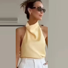 Sienna Satin Halter Top