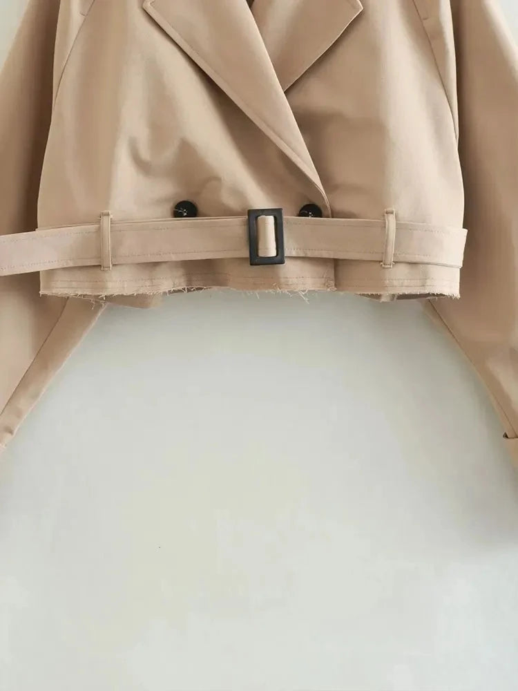 Élodie Cropped Trench Jacket