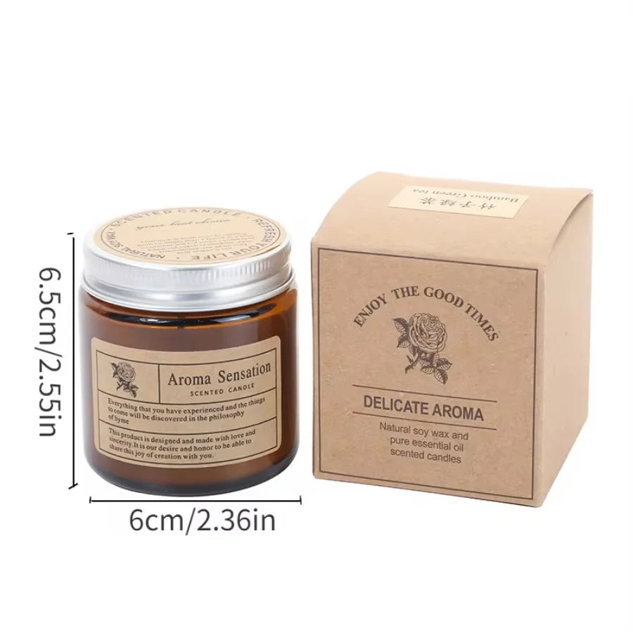 Amber Glass Soy Candle