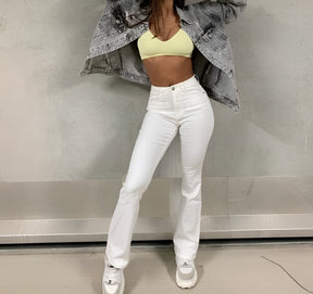 Livia White Flared Jeans