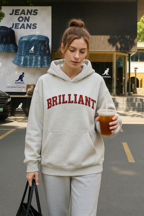 Soft Oversized Gray Hoodie - Brilliant